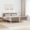 vidaXL Bettrahmen mit Kopfteil Taupe 180 x 200 cm Massives Kiefernholz 3394276 Bild 4