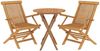 vidaXL 3-tlg. Garten-Essgruppe Massivholz Teak 3087187 Bild 5