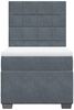 vidaXL Boxspringbett mit Matratze Dunkelgrau 100x200 cm Samt 3290835 Bild 4