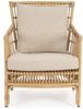 Gartensessel Amelda Ratten-Optik, Aluminiumgestell, Boho Stil, natur, abnehmbare Kissen, Outdoor Bild 2