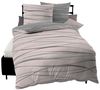 Kaeppel Wendebettwäsche MOTION 100% gekämmte Baumwolle, Mako-Satin, 2 teilig, mit feinen Wellenlinien, Markenreißverschluss, Wendeoptik Bild 4