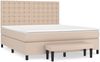 vidaXL Boxspringbett Matratze Cappuccino-Braun 160x200 cm Kunstleder 3137676 Bild 2
