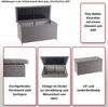 Poly-Rattan Kissenbox HWC-D88, Gartentruhe Auflagenbox Truhe ~ Premium grau, 51x115x59cm 250l Bild 2