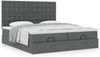 vidaXL Ottoman-Bett mit Matratzen Dunkelgrau 180x200 cm Stoff 3313735 Bild 4