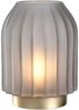 LEONARDO LED Dekolicht Silenzio, aus grauem Glas mit goldenem Sockel Bild 5