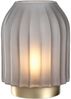 LEONARDO LED Dekolicht Silenzio, aus grauem Glas mit goldenem Sockel Bild 4