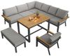 i@home Gartenlounge-Set, (6-tlg), für Acht Personen, mit Holztisch, Wetterfeste, aus Eisen Bild 4
