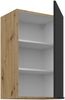 Küchen Hängeschrank 45 cm ARIA Schwarz ultra matt + Eiche Artisan matt, hochwertige Fronten mit Anti Fingerprint Beschichtung Küchenzeile Küchenblock Bild 3