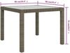 Gartentisch, Balkontisch, Esstisch 90 x 90 x 75 cm Gehärtetes Glas Poly Rattan Grau Bild 5