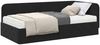 vidaXL Eckbettgestell Schwarz 90 x 190 cm Samt 3394077 Bild 3
