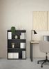 Dmora Bücherregal Sparto, Büroregal, Mobiler Buchhalter, Bücherbrett, 80x34 h124 cm, Schwarz Bild 2