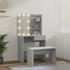 vidaXL Schminktisch-Set mit LED Grau Sonoma Holzwerkstoff 3114113 Bild 3