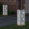 vidaXL Solar LED Weg Licht 2 pcs Weiß Kalt gewalzter Stahl 879738 Bild 3