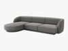 Micadoni Ecksofa Miley 4-Sitzer Links Samt Bluvel Hellgrau Bild 2