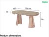 MEBLINI Esstisch Rund Ausziehbar aus Metall - 100-176x76 cm - CONEY - Cremona Terracotta Eiche/Kupferfarbe - Loft - Esszimmertisch Modern - Küchentisch - Ausziehtisch - Round Dining Table Bild 3