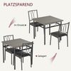 GarveeMore Essgruppe Stilvolles 3-teiliges Esszimmer-Set für 2 Personen, Quadratischer Esstisch mit 2 gepolsterten Stühlen für Küche, Esszimmer Bild 3