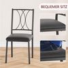 GarveeMore Essgruppe Stilvolles 3-teiliges Esszimmer-Set für 2 Personen, Quadratischer Esstisch mit 2 gepolsterten Stühlen für Küche, Esszimmer Bild 2