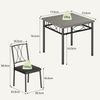 GarveeMore Essgruppe Stilvolles 3-teiliges Esszimmer-Set für 2 Personen, Quadratischer Esstisch mit 2 gepolsterten Stühlen für Küche, Esszimmer Bild 4