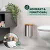 Wand-Kosmetikeimer 3 l, Badmülleimer 2-Wege-Montage, rund, Edelstahl Bild 2