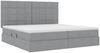 vidaXL Aufbewahrungsbett mit Matratze Hellgrau 200 x 200 cm Polyester 3371802 Bild 5