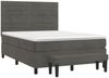 vidaXL Polsterbett mit Matratze Dunkelgrau 140x190 cm Samt Bild 3