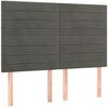 vidaXL Polsterbett mit Matratze Dunkelgrau 140x190 cm Samt Bild 5