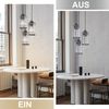 ZMH Pendelleuchte Esstisch Hängelampe Wohnzimmer - Esstischlampe Schwarz E27 Hängeleuchte Schlafzimmer 1 Flammig Pendellampe Modern Esszimmerlampe Kristall für Flur Küche Hotel(ohne Leuchtmittel) Bild 5