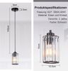 ZMH Pendelleuchte Esstisch Hängelampe Wohnzimmer - Esstischlampe Schwarz E27 Hängeleuchte Schlafzimmer 1 Flammig Pendellampe Modern Esszimmerlampe Kristall für Flur Küche Hotel(ohne Leuchtmittel) Bild 2