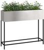 vidaXL Hochbeet Gartenpflanzer Silber 100 x 26 x 82 cm Edelstahl 865880 Bild 2