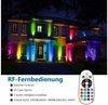 Rosnek LED Gartenleuchte RGB, 16 Farben, Fernbedienung, dimmbar, Erdspieß, LED fest integriert, Warmweiß Outdoor Spotlight für Garten, Terrasse, Wege Bild 2