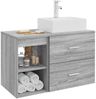 vidaXL Badezimmermöbel-Set 2 pcs Grau Sonoma Holzwerkstoff 3403893 Bild 3