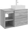vidaXL Badezimmermöbel-Set 2 pcs Grau Sonoma Holzwerkstoff 3403893 Bild 2