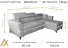 AX LIVING Ecksofa klein mit Schlaffunktion Ribella – 265 cm breit, Blau Rechts Bild 5
