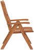 vidaXL Gartenstühle 4 Stk. Verstellbar 56x72x107 cm Massivholz Akazie 3214477 Bild 5