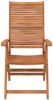 vidaXL Gartenstühle 4 Stk. Verstellbar 56x72x107 cm Massivholz Akazie 3214477 Bild 4