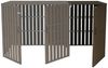 1er WPC-Mülltonnenverkleidung Erweiterung HWC-J28, Mülltonnenbox, Metall Holzoptik ~ braun Bild 3