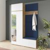Garderoben-Set Aura Version 2: Kleiderschrank mit Polsterpaneelen, Schuhschrank Flur und Eingangsbereich (weiß/Artisan-Eiche /Trinity 30), 225 x 40 x 140 cm Bild 2