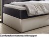 MEBLINI Kinderbett mit Bettkasten GARETH 3 100x200 Rechts – H3/Dunkelgrau Samt Gepolstert Einzelbett mit Matratze - Polsterbett mit Stauraum - Bett mit Kopfteil – Stauraumbett Bild 4
