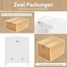 Badezimmerschrank Weiß mit Keramikbecken, 76x46x87 cm Bild 5