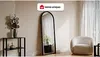 Vente-unique - SHANGI Spiegel Holz, Platte Schwarz - B 3 cm x H 170 cm x L 65 cm Bild 2