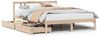 vidaXL Massivholzbett ohne Matratze 135x190 cm Kiefernholz 3301626 Bild 2