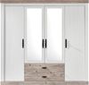 Home affaire Drehtürenschrank Florenz Landhausschrank,rustikale Metallgriffe mit feinen Verzierungen Kleiderschrank mit Spiegel Schlafzimmerschrank BESTSELLER Garderobe Bild 3