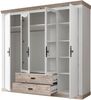 Home affaire Drehtürenschrank Florenz Landhausschrank,rustikale Metallgriffe mit feinen Verzierungen Kleiderschrank mit Spiegel Schlafzimmerschrank BESTSELLER Garderobe Bild 4