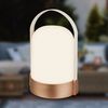 BRILONER - LED Tischlampe kabellos IP44 mit Touch, dimmbar in Stufen, warmweißes Licht, Akku Tischleuchte, Nachttischlampe, LED Lampe, Camping, Outdoor, 14,5 x 13,5 x 24 cm, Altweiß-Bronze metallic Bild 2