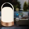 BRILONER - LED Tischlampe kabellos IP44 mit Touch, dimmbar in Stufen, warmweißes Licht, Akku Tischleuchte, Nachttischlampe, LED Lampe, Camping, Outdoor, 14,5 x 13,5 x 24 cm, Altweiß-Bronze metallic Bild 3