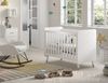 Babybett Kamillah 124x68x96 Gitterbett MDF Satin Weiß Bild 3
