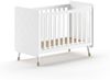 Babybett Kamillah 124x68x96 Gitterbett MDF Satin Weiß Bild 2