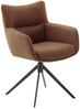 Armlehnstuhl >LIMONE 2< (2-er Set) in Rostbraun, Leder - 61x88x63cm (BxHxT) Bild 3