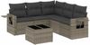 vidaXL 6-tlg. Garten-Sofagarnitur mit Kissen Grau Poly Rattan 3252497 Bild 2