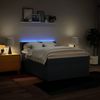 vidaXL Boxspringbett mit Matratze Blau 160x200 cm Stoff 3288259 Bild 5